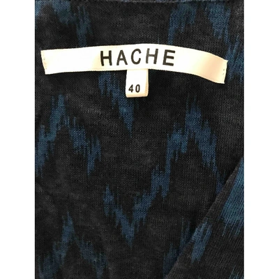 Pre-owned Hache Linen Mid-length Dress In Multicolour