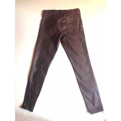 Pre-owned Current Elliott Purple Cotton Trousers