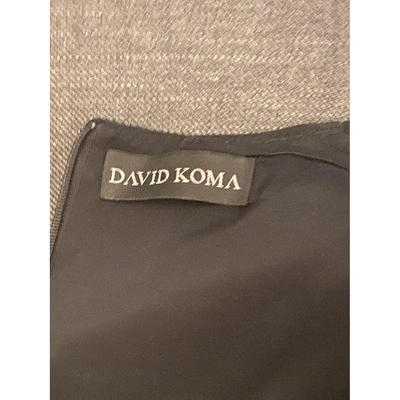 Pre-owned David Koma Mid-length Dress In Black