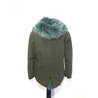 Pre-owned Barbed Khaki Fur Coat