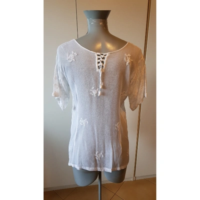 Pre-owned Prada White Cotton Top