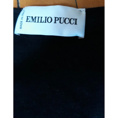 Pre-owned Emilio Pucci Cashmere Cardigan In Black