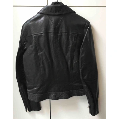Pre-owned Theyskens' Theory Leather Biker Jacket In Black