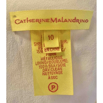 Pre-owned Catherine Malandrino Silk Blouse In White