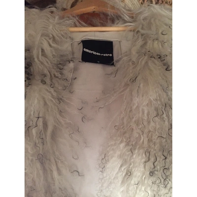 Pre-owned American Retro Ecru Fur Jacket