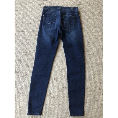 Pre-owned 7 For All Mankind Blue Cotton Jeans