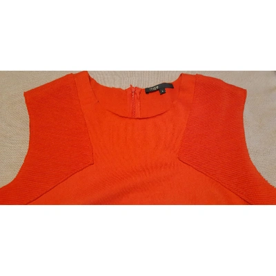 Pre-owned Maje Orange Wool Dresses