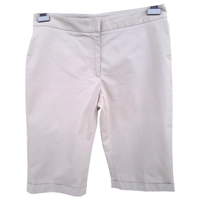 Pre-owned Burberry Beige Cotton Shorts