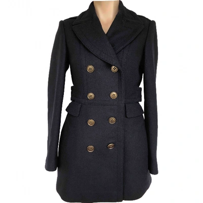 Pre-owned Burberry Peacoat In Black