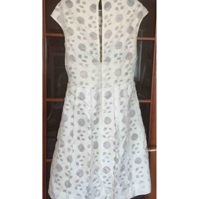 Pre-owned Lela Rose Mid-length Dress In White