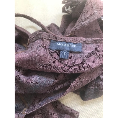 Pre-owned Antik Batik Lace Tunic In Brown