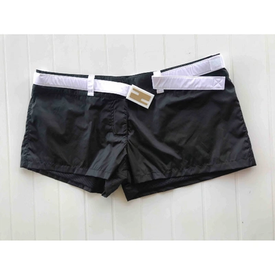 Pre-owned Fendi Black Polyester Shorts