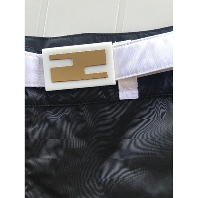 Pre-owned Fendi Black Polyester Shorts