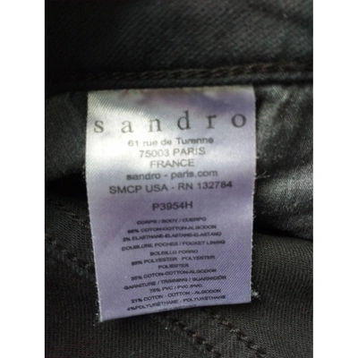 Pre-owned Sandro Slim Jeans In Black