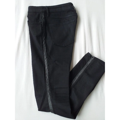 Pre-owned Sandro Slim Jeans In Black