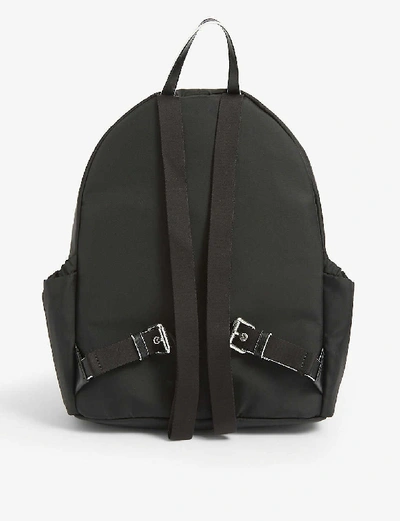 Shop Balmain Logo Print Nylon Baby Changing Backpack In Black