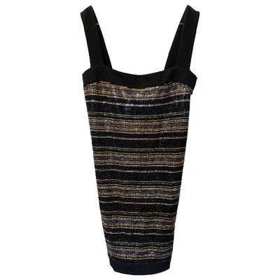 Pre-owned Balmain Mini Dress In Black