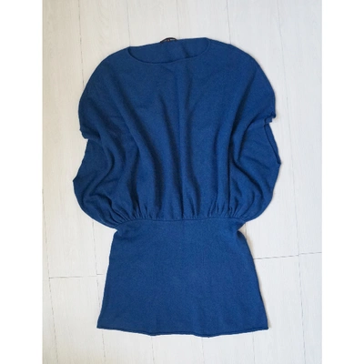 Pre-owned Maje Blue Wool Dress