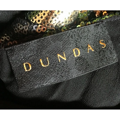 Pre-owned Dundas Gold Glitter Dress