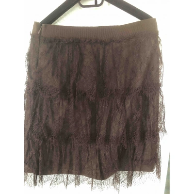 Pre-owned Golden Goose Silk Skirt In Burgundy