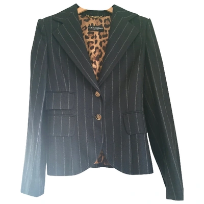 Pre-owned Dolce & Gabbana Navy Wool Jacket
