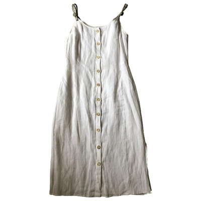 Pre-owned Altuzarra Linen Mid-length Dress In White