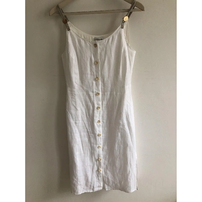 Pre-owned Altuzarra Linen Mid-length Dress In White