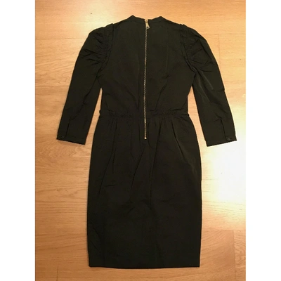 Pre-owned Burberry Wool Mid-length Dress In Green