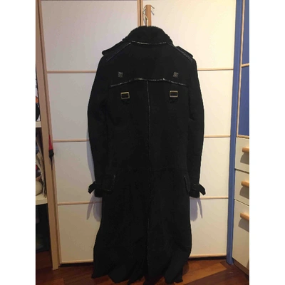 Pre-owned Just Cavalli Coat In Black