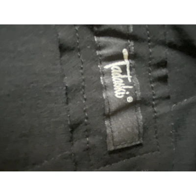 Pre-owned Tadashi Shoji Trench Coat In Black