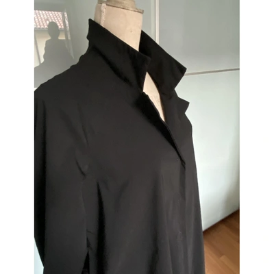 Pre-owned Tadashi Shoji Trench Coat In Black