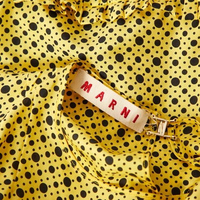 Pre-owned Marni Silk Mini Dress In Yellow