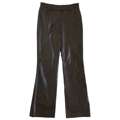 Pre-owned Bogner Brown Leather Trousers