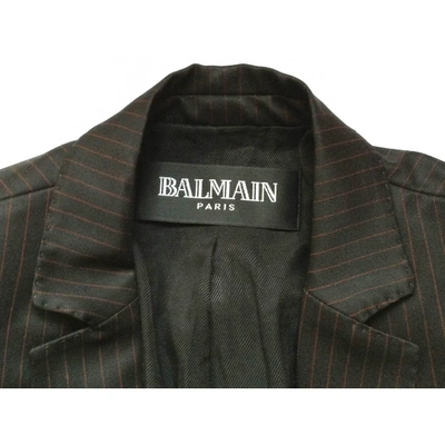 Pre-owned Balmain Wool Blazer In Black
