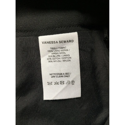 Pre-owned Vanessa Seward Wool Skirt Suit In Black