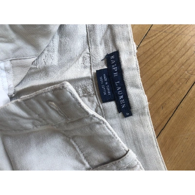 Pre-owned Ralph Lauren Trousers In Ecru