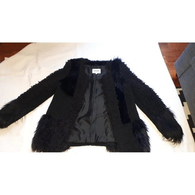 Pre-owned American Retro Black Faux Fur Jacket