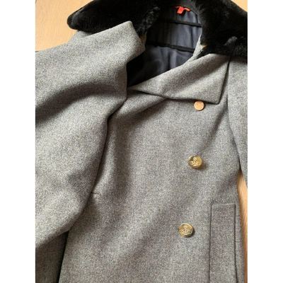 Pre-owned Vivienne Westwood Red Label Grey Wool Coat