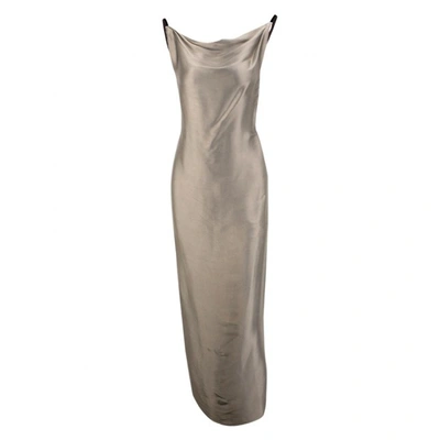 Pre-owned Stephan Janson Silk Maxi Dress In Brown