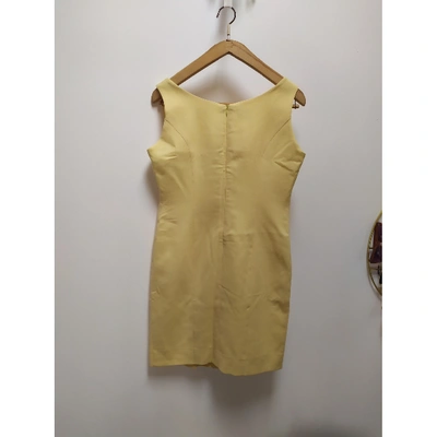 Pre-owned Trussardi Yellow Cotton Dress