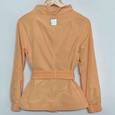 Pre-owned Carolina Herrera Orange Trench Coat