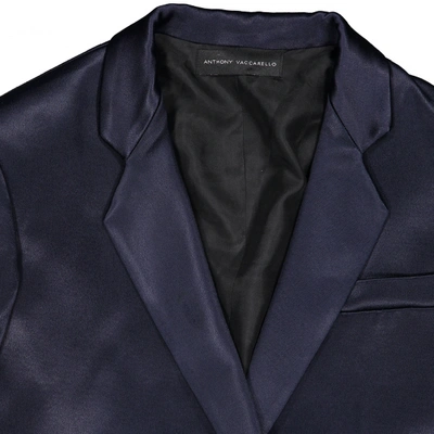 Pre-owned Anthony Vaccarello Navy Viscose Jacket