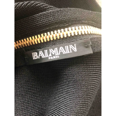 Pre-owned Balmain Mini Dress In Black