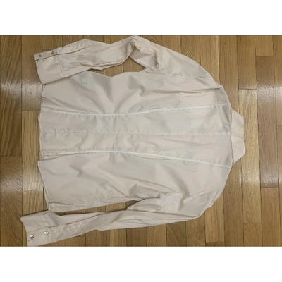 Pre-owned Just Cavalli Beige Cotton Top