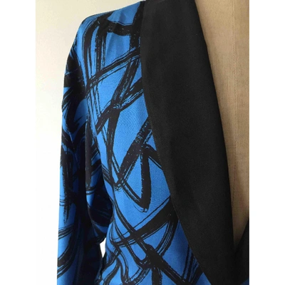 Pre-owned Balenciaga Silk Jacket In Blue