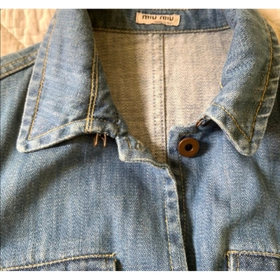 Pre-owned Miu Miu Blue Denim - Jeans Jacket