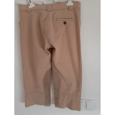 Pre-owned Valentino Short Pants In Beige