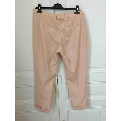 Pre-owned Carven Wool Straight Pants In Pink