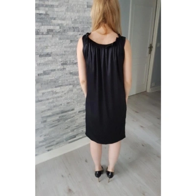 Pre-owned Alberto Biani Silk Mid-length Dress In Black