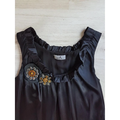 Pre-owned Alberto Biani Silk Mid-length Dress In Black